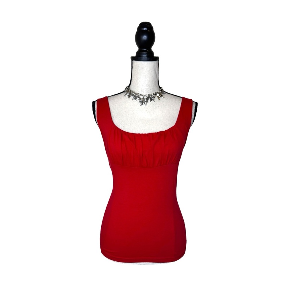 Moda International Red Scoop Neck Tank Top
